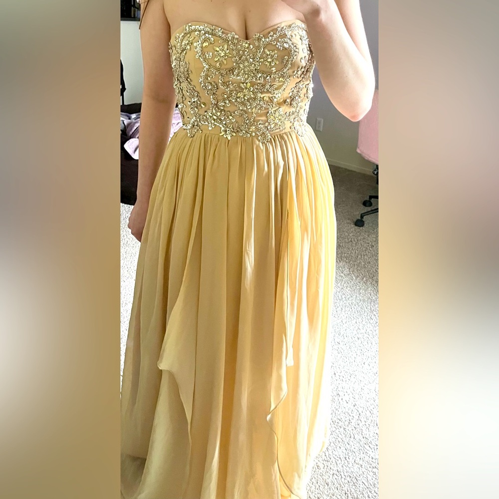 Tan Prom Dress